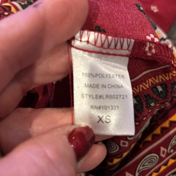 Charlotte Russe Paisley print off or on shoulder long sleeve Jumpsuit Romper - Picture 14 of 14